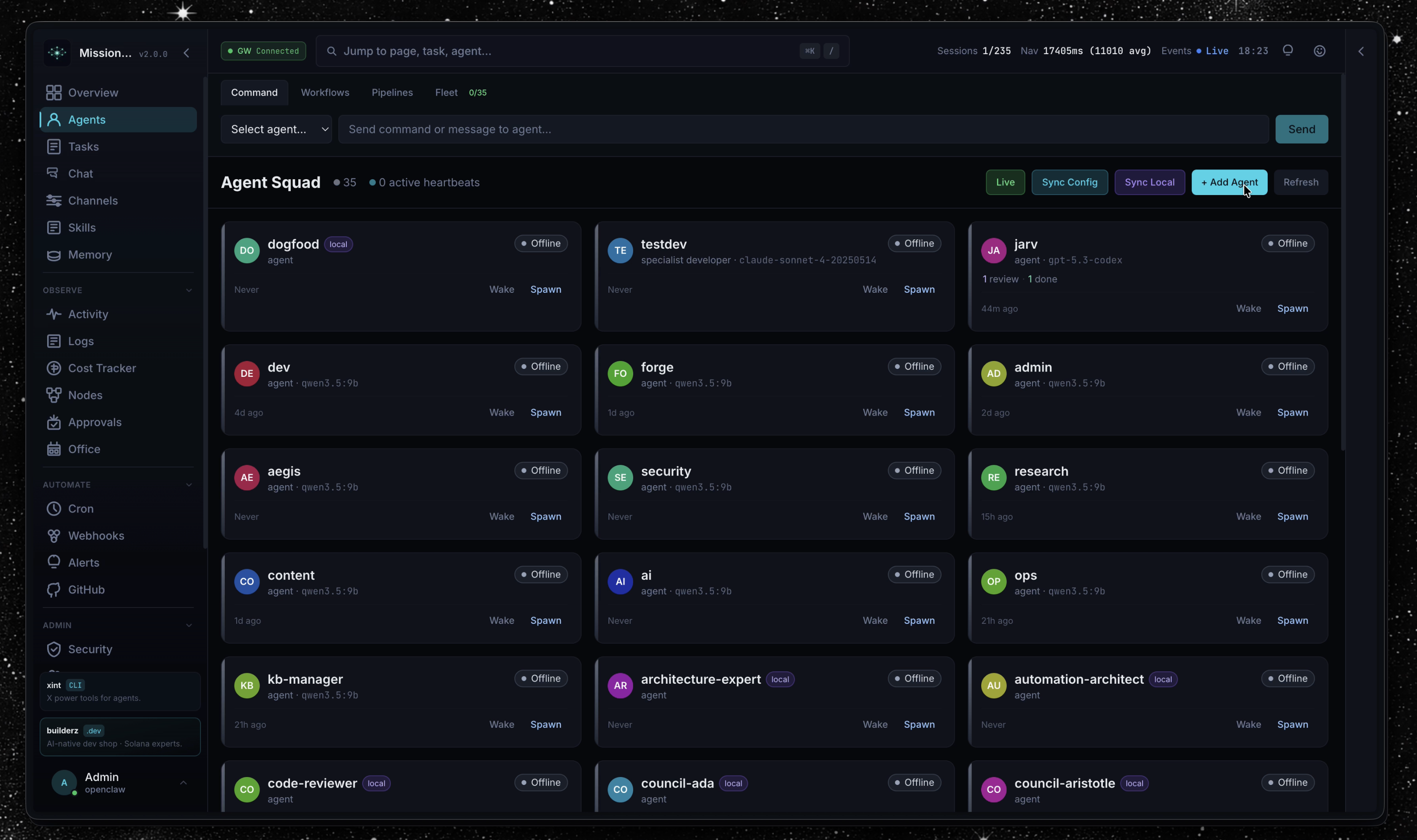 Mission Control Memory Graph